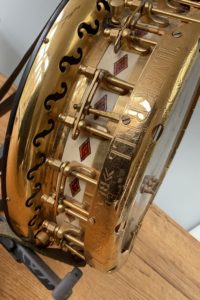 Armrest engraved with Eddy’s artist name